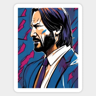 John Wick Comic book style_009 Sticker